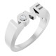 Sterling Silver .03 CT Natural Diamond Love Ring