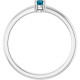 Sterling Silver Natural London Blue Topaz Ring
