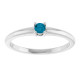 Sterling Silver Natural London Blue Topaz Ring