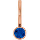 14K Rose Natural Blue Sapphire Charm/Pendant