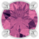 Sterling Silver 4 mm Natural Pink Tourmaline Pendant