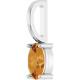 14K White 5x3 mm Natural Citrine Charm/Pendant