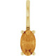 14K Yellow 5x3 mm Natural Citrine Charm/Pendant