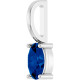 Sterling Silver 5x3 mm Lab-Grown Blue Sapphire Charm/Pendant