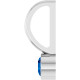 Platinum Lab-Grown Blue Sapphire Charm/Pendant