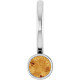 Platinum Natural Citrine Charm/Pendant