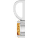 14K White 6x4 mm Natural Citrine Charm/Pendant