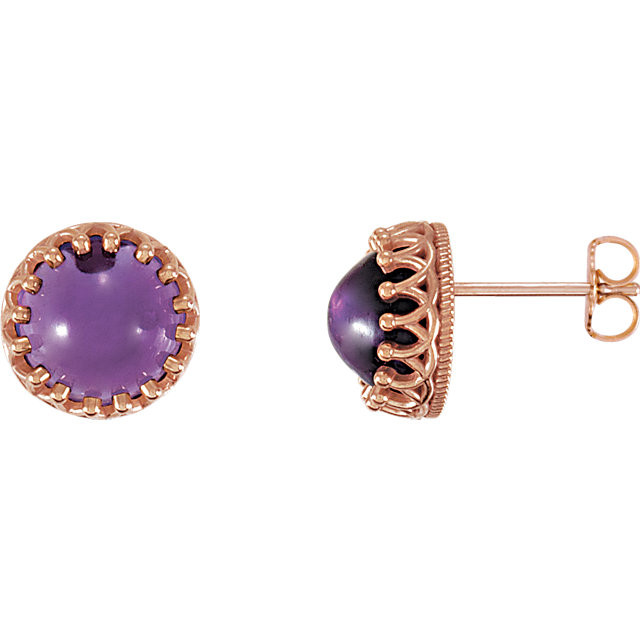 Rose gold store amethyst earrings