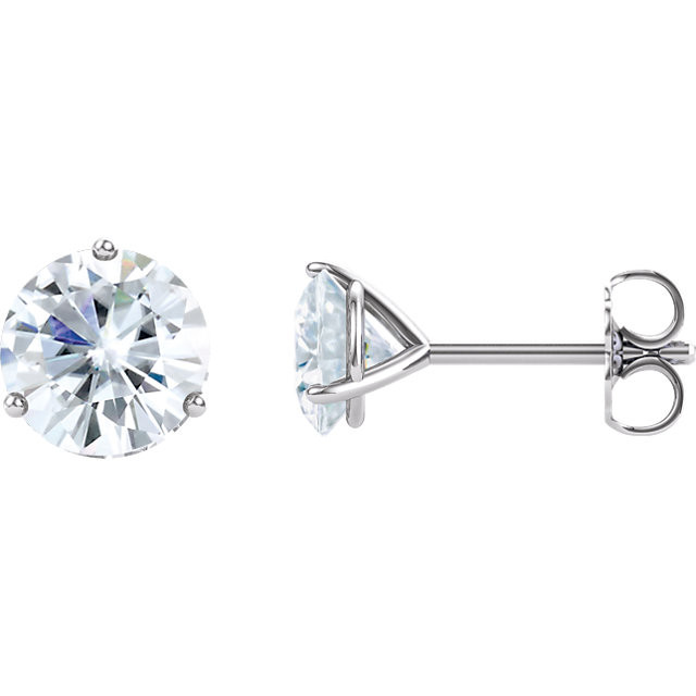 Charles & Colvard Moissanite Stud Earrings (1 ct. t.w. Diamond Equivalent)  14k White or Yellow Gold | Hawthorn Mall