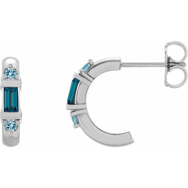 Capri Blue Topaz Hoop Earrings | Gemstone Hoop Earrings – Pomegranate  London Trade