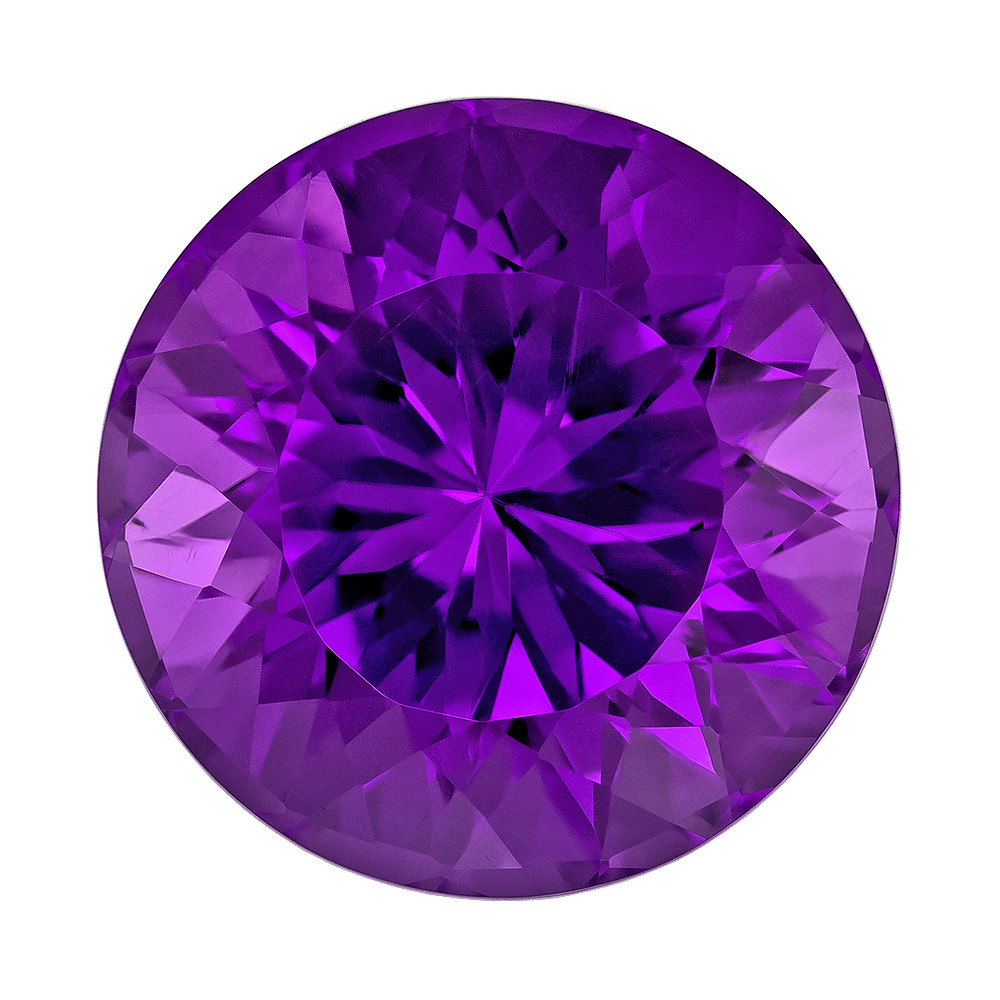 Amethyst Round Brilliant Cut Calibrated (MULTIPLE SIZES)