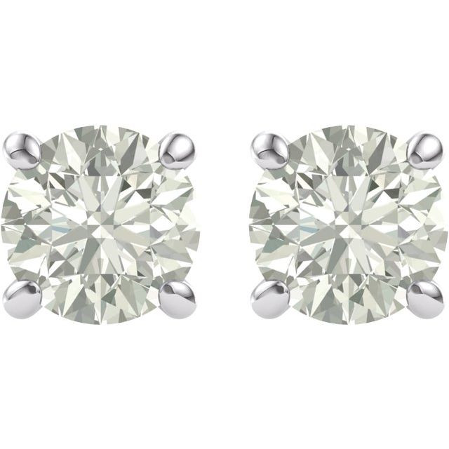 Buy Charles & Colvard USA Created Forever Brilliant Round 2.5mm Moissanite,  0.05ct each. Earrings Made in 18Kt Yellow Gold (3.32 gms). at Amazon.in