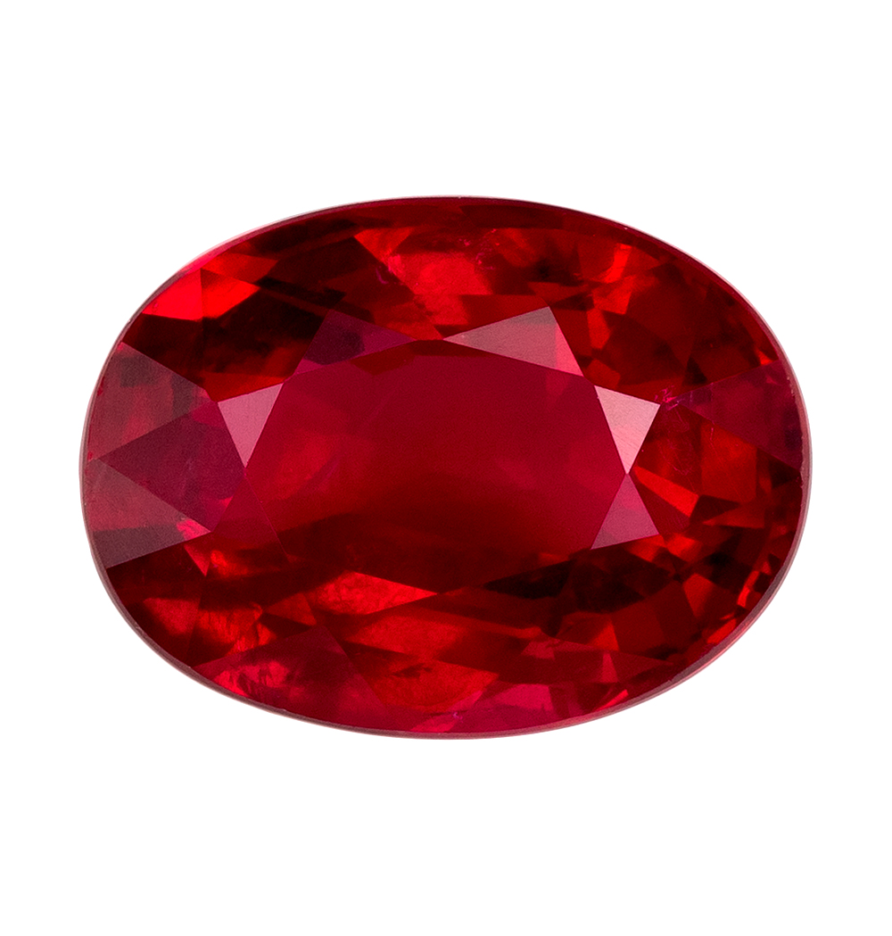 Bright Red Ruby Gemstone 1.55 Carats, Oval Cut, 7.6x5.6 mm AfricaGems