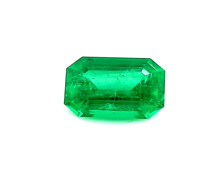 1.72ct Emerald Cut Green Emerald Medium Dark Bluish Hue 9838 USD AfricaGems