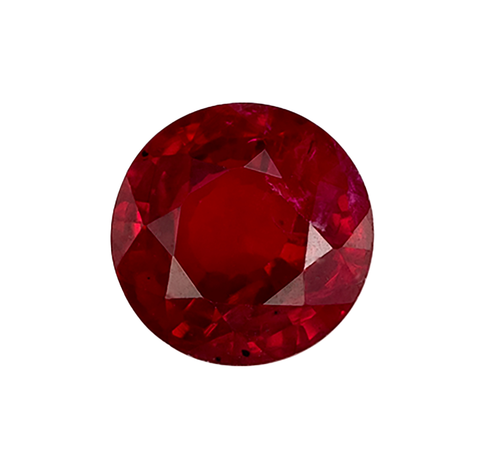 Sharp Rubygem Buy 0.42 Carat, Fine Ruby Gem, Round Shape, 4.3 mm | AfricaGems