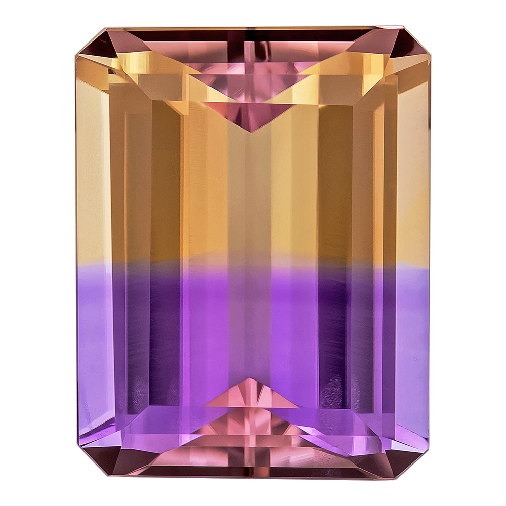 Amerite Color Buy SUperb 7.67 Ct Bicolor Ametrine Stone in Emerald Cut | AfricaGems