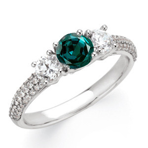 Radiant GEM Grade Round 0.55 carat Alexandrite Gemstone Engagement Ring ...