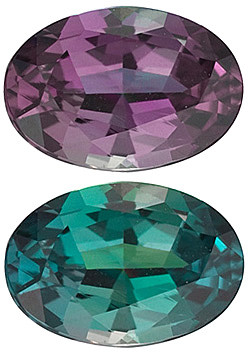 Oval Cut Genuine Alexandrite in Grade AAA