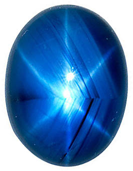 Blue Star Sapphire Oval Cut Gems in Grade AAA