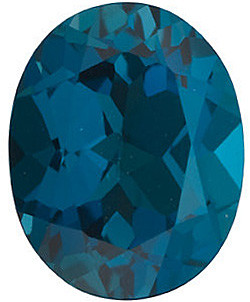 Topaze London Blue Ovale - 6x8 Mm - 1.54 Carats - Pierre Naturelle IF - Superbe Bleu Profond - Neuf Sans Boîte
