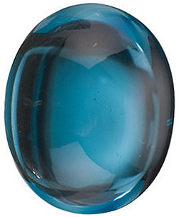 Cabochon Oval Genuine London Blue Topaz In Grade AAA Loose Gemstone - Africagems