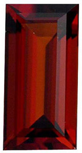 Mozambique Garnet Baguette Gemstones - Genuine Red Garnet Baguette