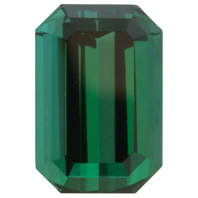 Natural Blue Green Tourmaline Gemstone in Octagon Cut, 4.13 carats, 10. ...