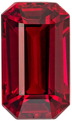 Grs No Heat Ruby In Emerald Cut, 8.97 X 5.23 mm Rich Pigeon's Blood Red, 2.07 Carats Loose Gemstone - Africagems