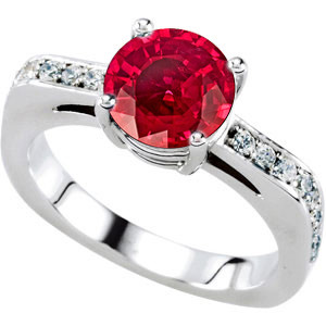 Buy 1.00 Ct 6mm Ruby Gemstone set in AttraCarative | AfricaGems