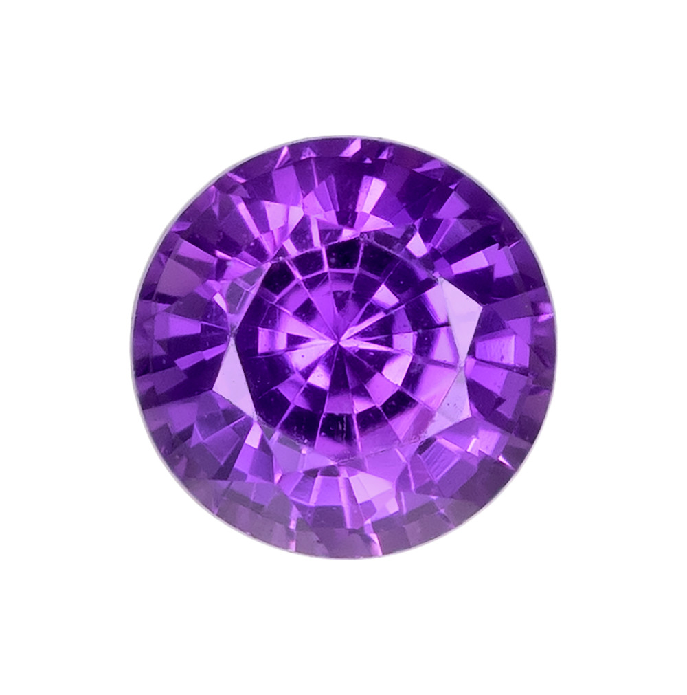 Rich Color Round Purple Sapphire Gem, 0.36 Carats, 4Mm Loose Gemstone - Africagems Genuine Purple Engagement Ring