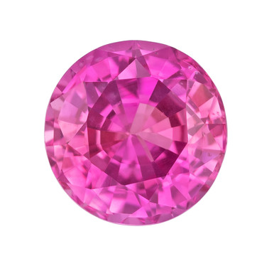 Buy GIA Certified Vivid Hot Pink Sapphire Round Cut 3.05 | AfricaGems