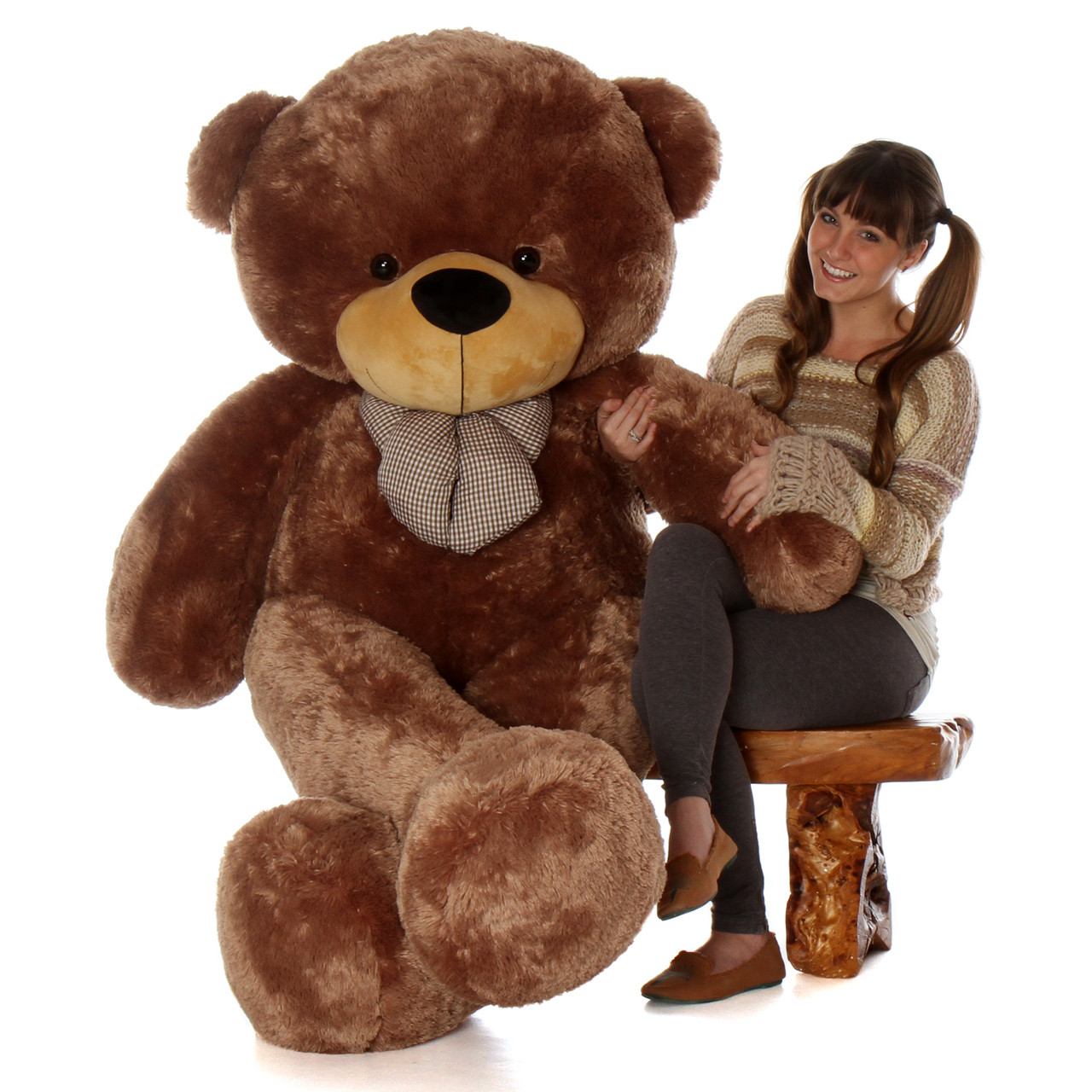 Sunny Cuddles Soft and Huggable Jumbo Mocha Brown Teddy Bear 72in