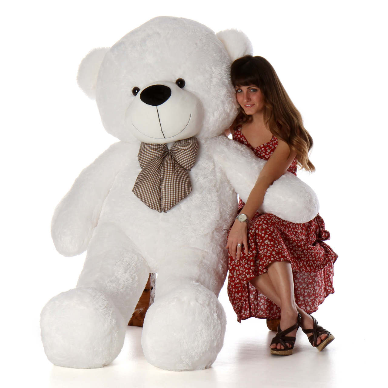 human sized white teddy bear