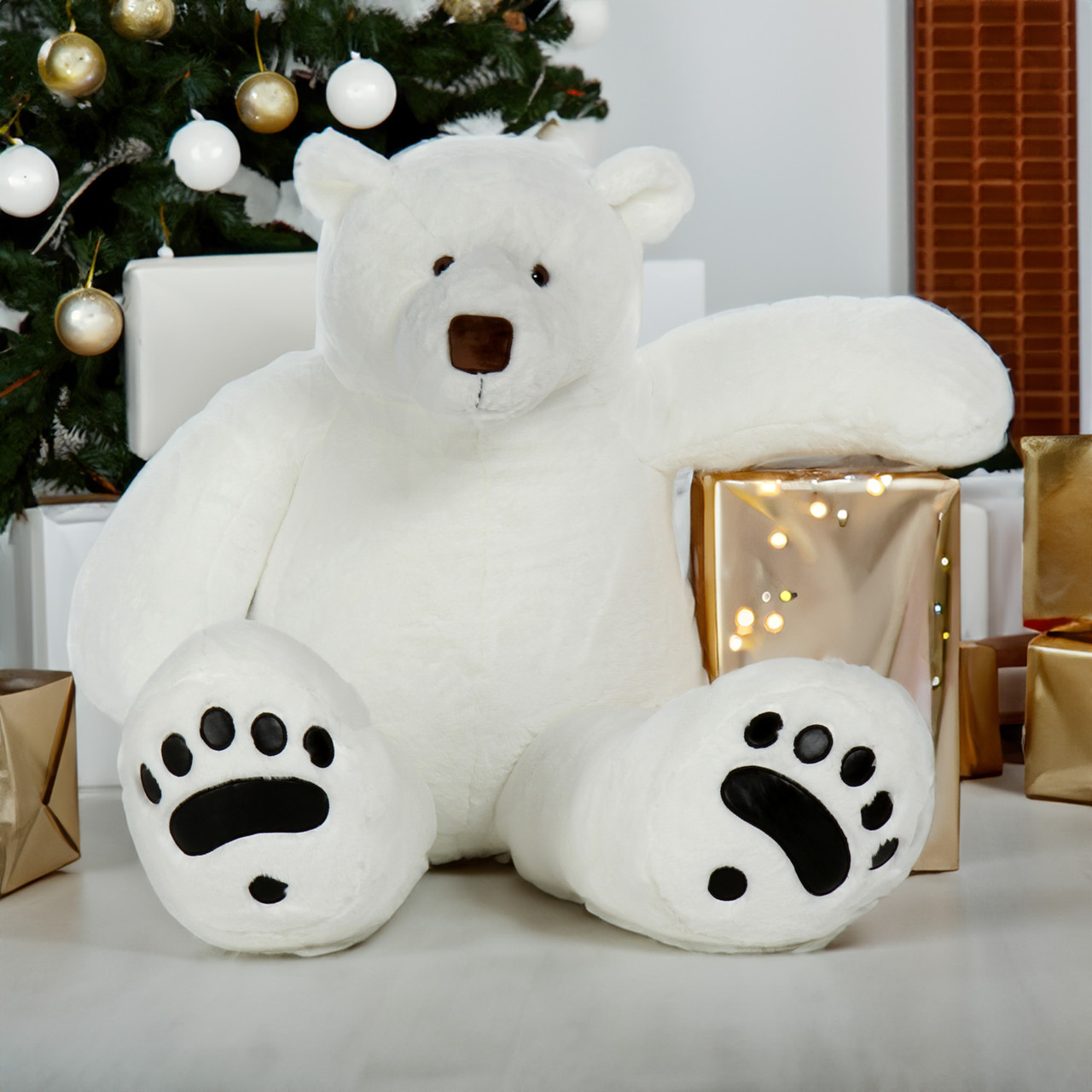 5 Foot Large Polar Bear Stuffed Animal Christmas Gift