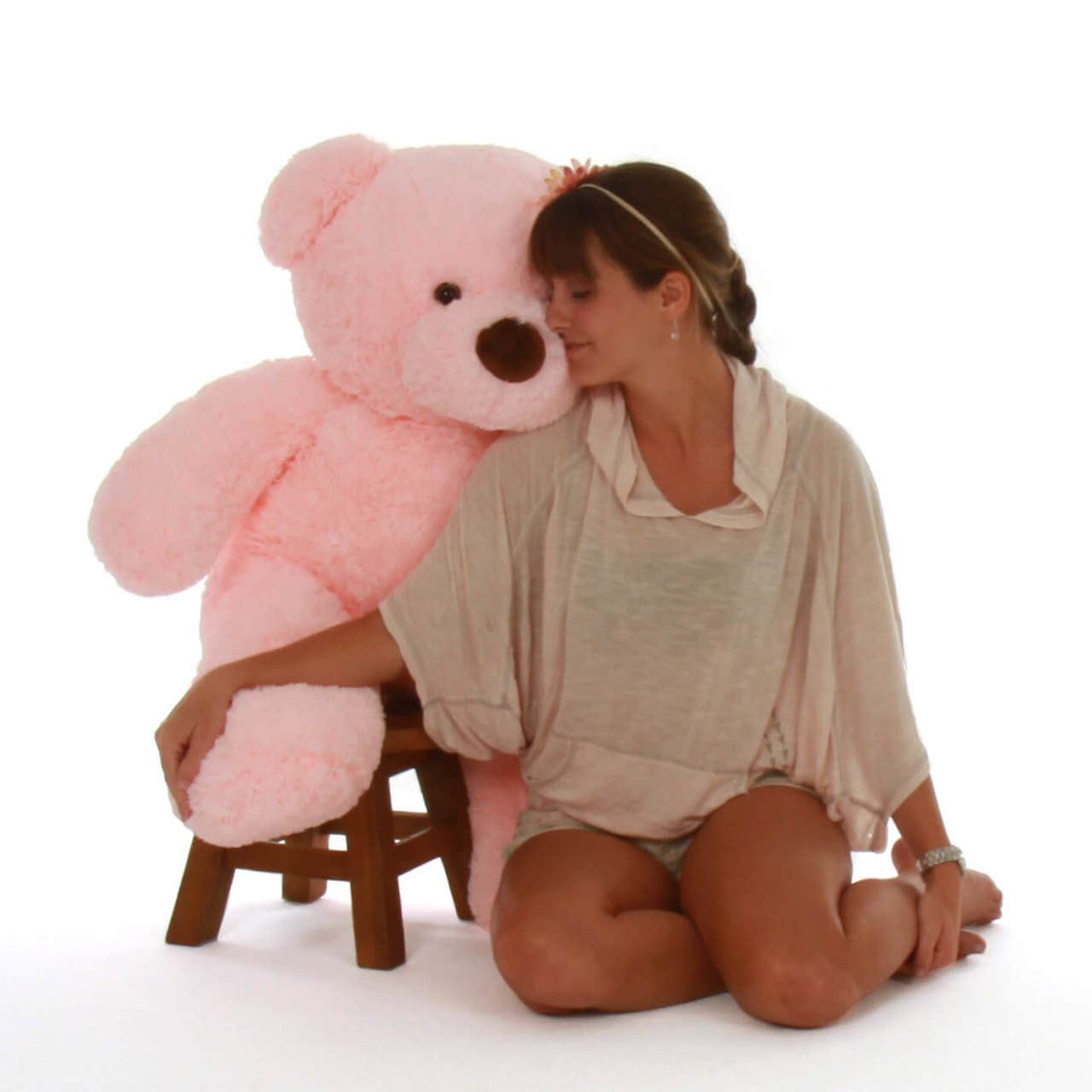 Gigi Chubs 38in Pink Stuffed Big Teddy Bear From Giant Teddy
