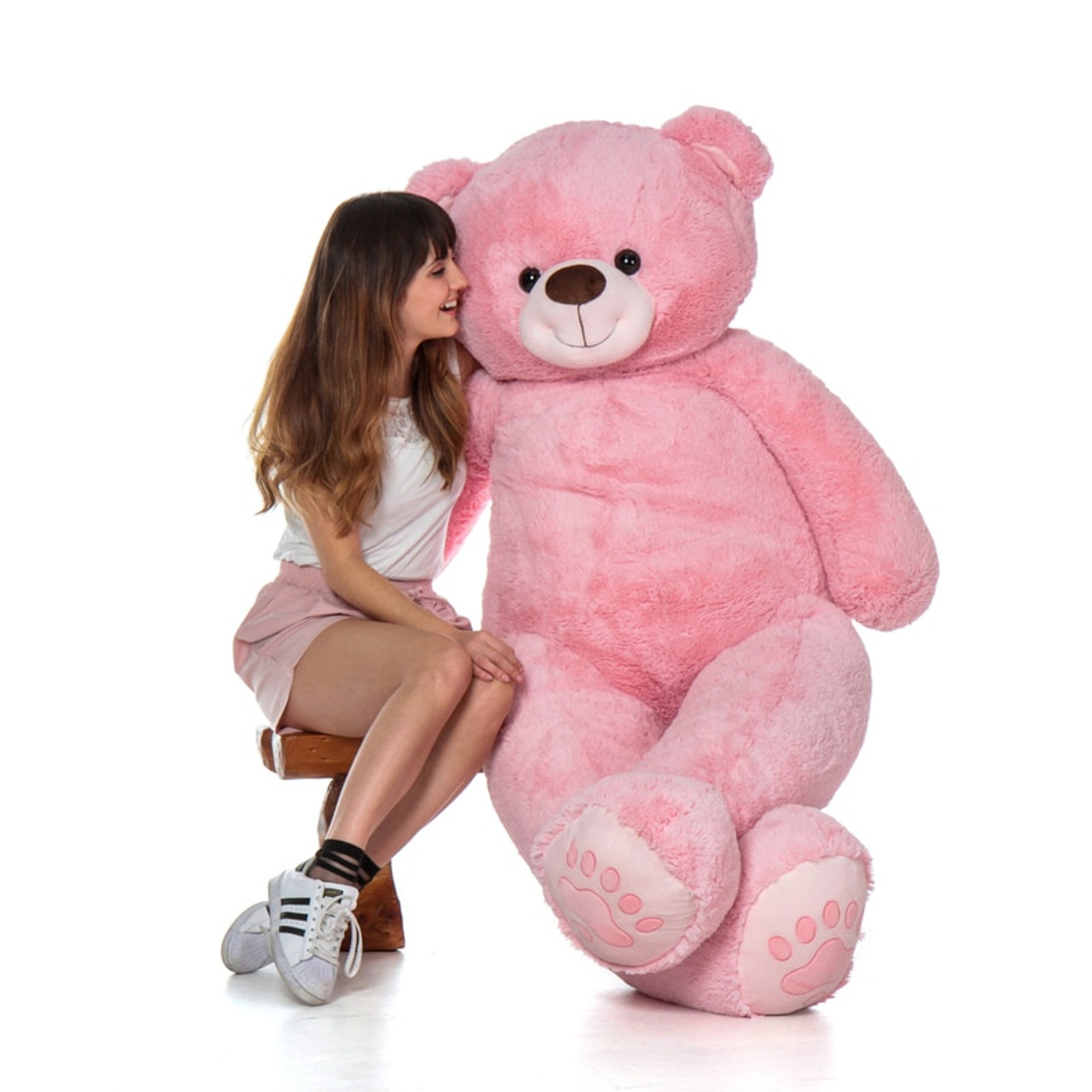 Super Soft Adorable Pink Teddy Bear - Life Size Giant Teddy Bear for Valentine's Day