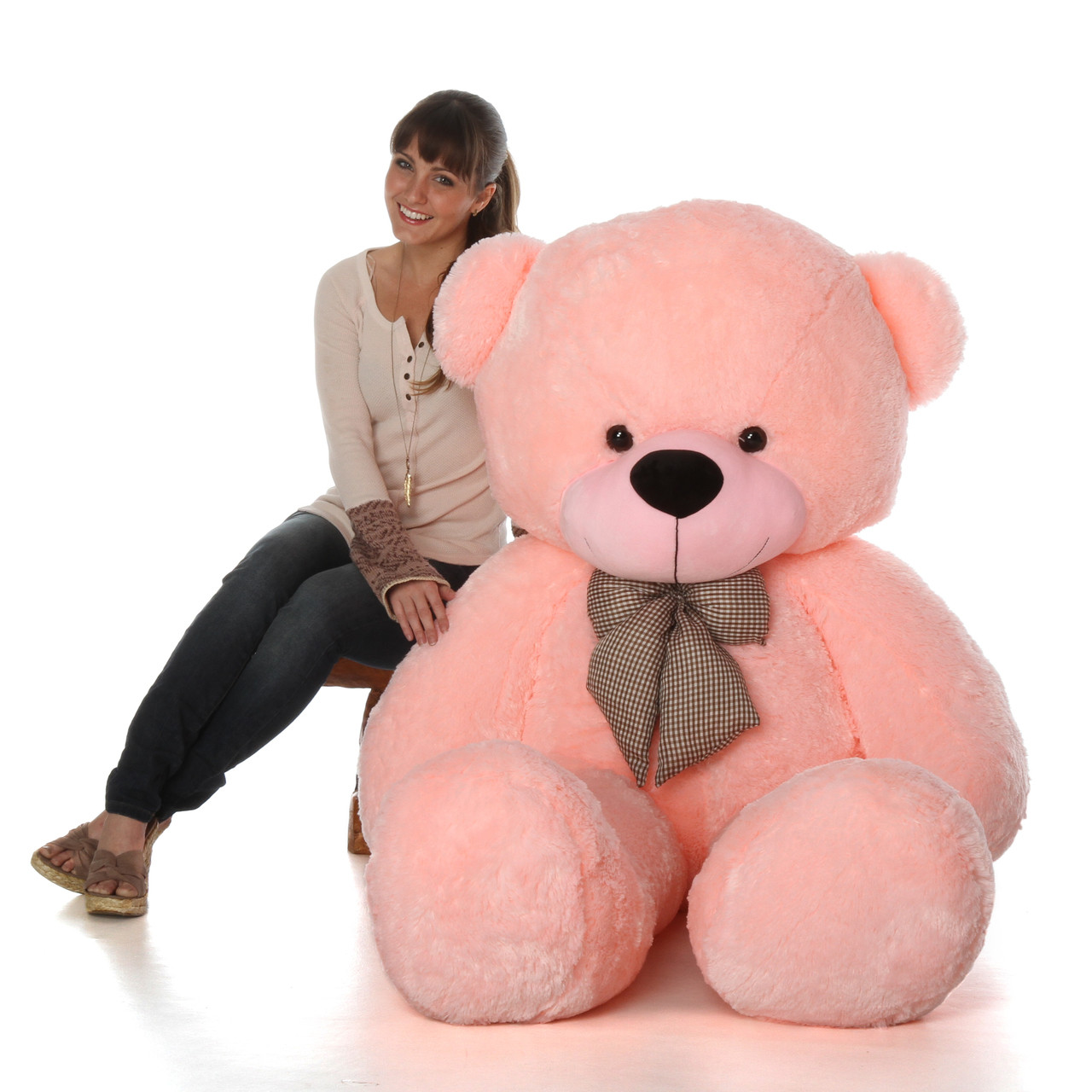6ft pink teddy bear