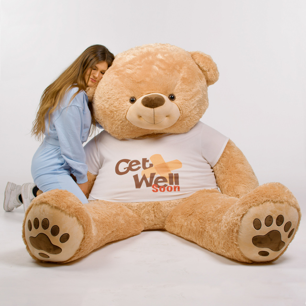 7ft Soft and Cuddly Tan Teddy Bear Gift from Giant Teddy