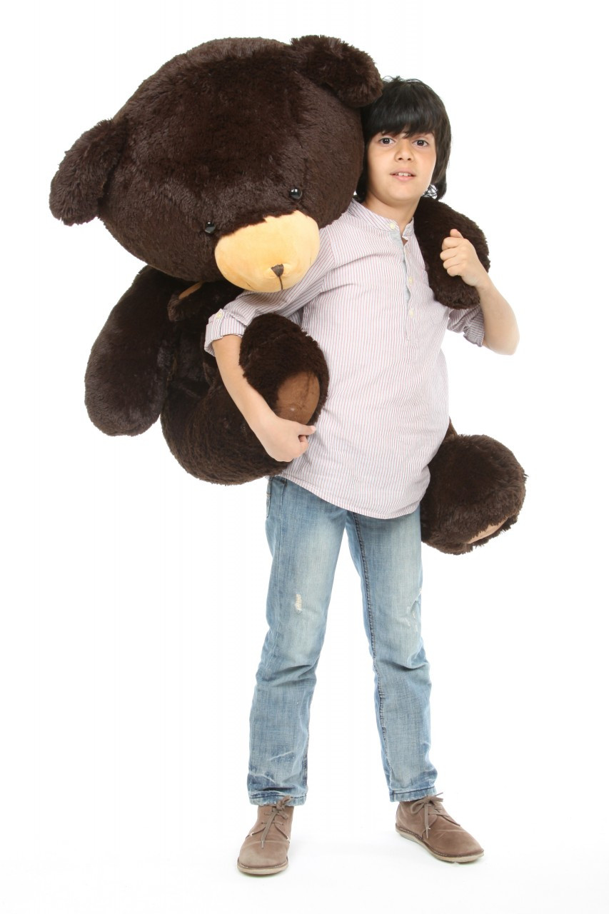 Big Papa Hugs Huggable Chocolate Brown Heart Teddy Bear 45in