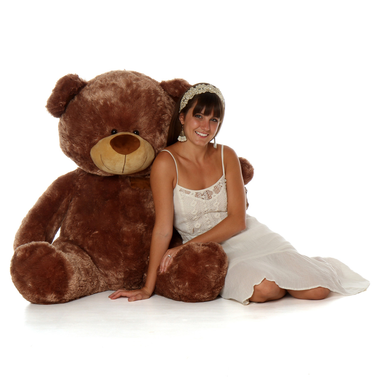 Tiny Shags Chubby and Adorable Mocha Brown Teddy Bear 48in