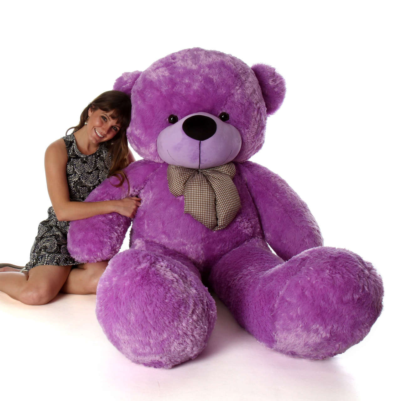 Deedee Cuddles 65 Lilac Plush Life Size Teddy Bear - Giant Teddy Bear