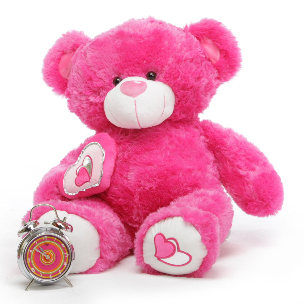 bright pink teddy bear