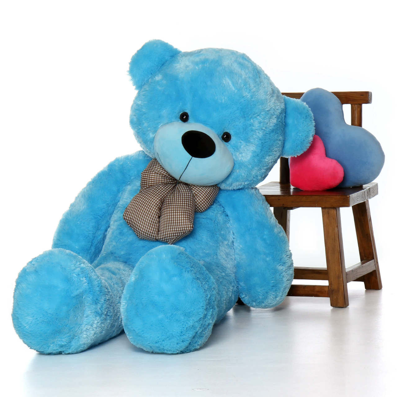 Life Size best Blue adorable Teddy Bear Happy Cuddles 60in