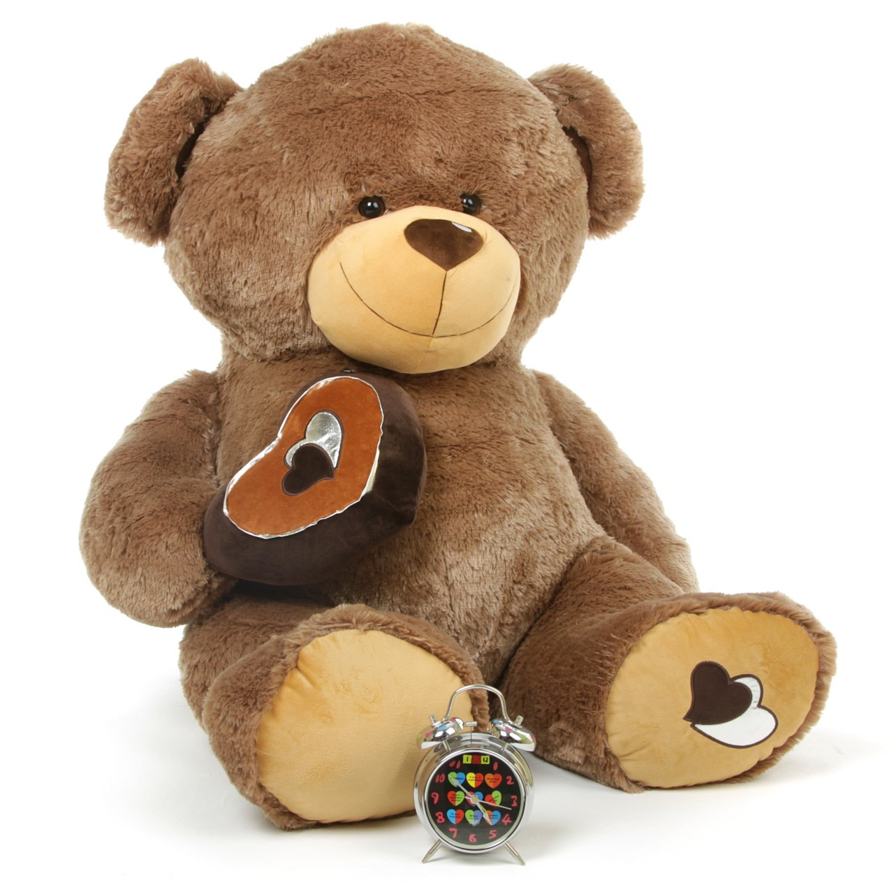 Huge 47 Inch Teddy Bear with Brown Heart