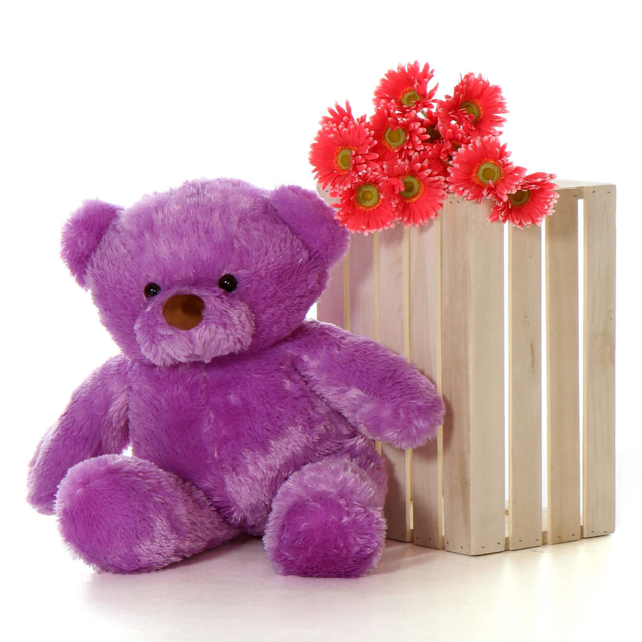 30'' Big Purple Teddy Bear Lila Chubs