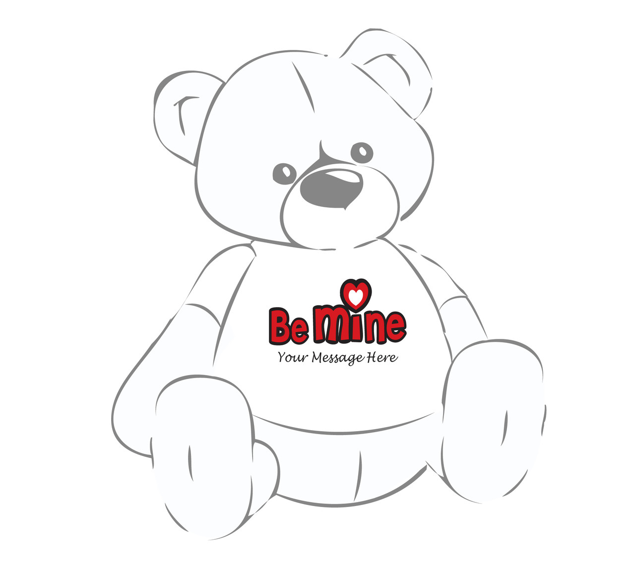 Personalized ‘Be Mine’ Valentine’s Day Giant Teddy Bear Shirt