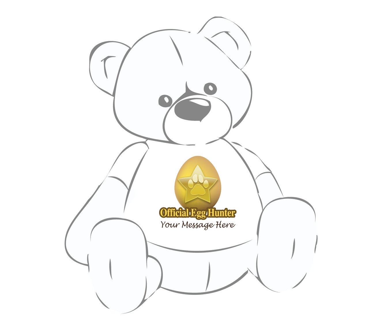 Personalized “Official Egg Hunter” Giant Teddy bear shirt for Easter
