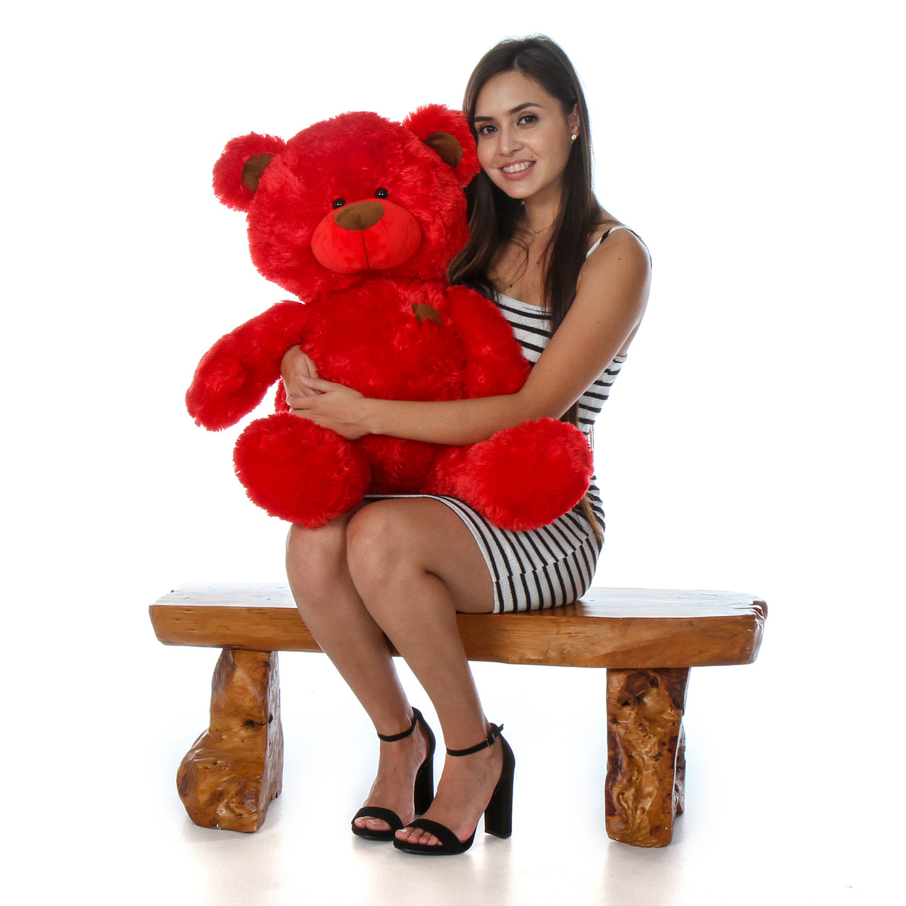 Red 30 Inch Super soft and Cuddly Red Teddy Bear in Sitting Position