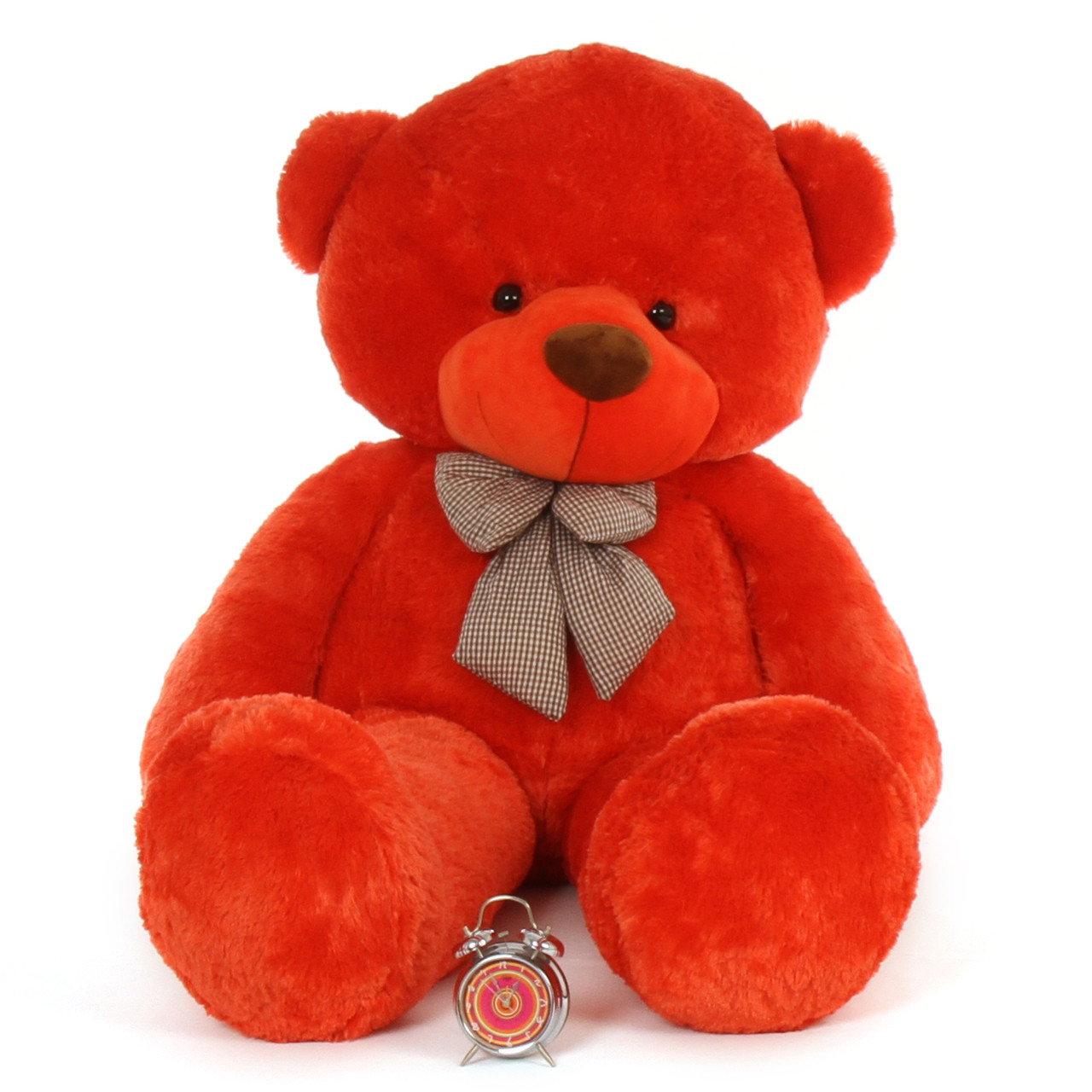 6 feet Huge Life Size huggable Teddy Bear Biggest Cuddles  soft huggable beautiful orange red fur