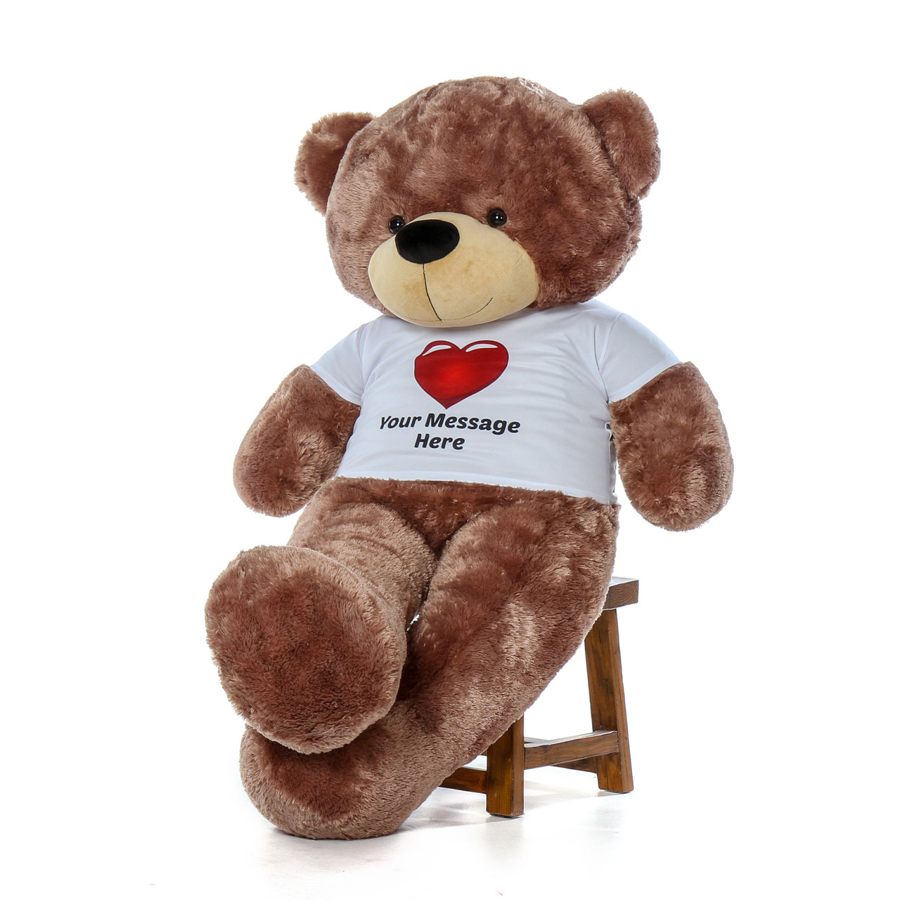 Buy 2 feet big brown teddy bear wearing Happy Mothers Day designer heart  T-shirt Online at Lowest Price in India